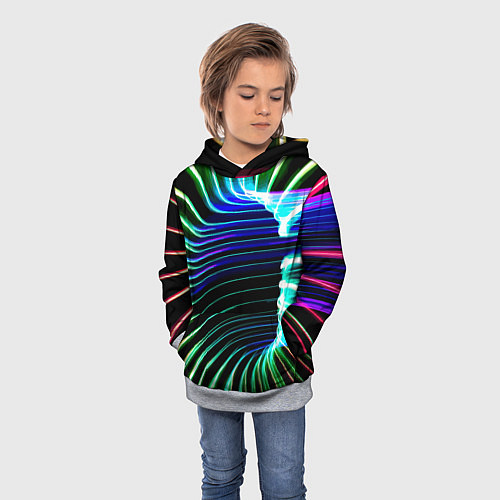 Детская толстовка Portal Fashion pattern Neon / 3D-Меланж – фото 3