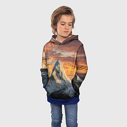 Толстовка-худи детская Та самая Джомолунгма Сагарматха Everest, цвет: 3D-синий — фото 2