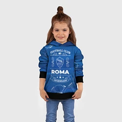 Толстовка-худи детская Roma FC 1, цвет: 3D-черный — фото 2