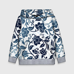 Детская толстовка Гжелевые цветы