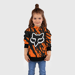 Толстовка-худи детская FOX MOTOCROSS ORANGE, цвет: 3D-черный — фото 2