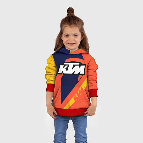 Детская толстовка KTM VINTAGE SPORTWEAR / 3D-Красный – фото 4