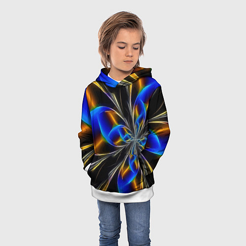 Детская толстовка Neon vanguard pattern Fashion 2023 / 3D-Белый – фото 3