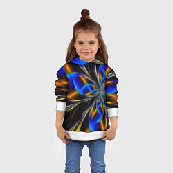 Толстовка-худи детская Neon vanguard pattern Fashion 2023, цвет: 3D-белый — фото 2