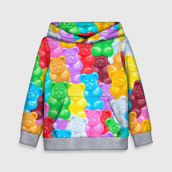 Детская толстовка Мармеладные мишки разноцветные