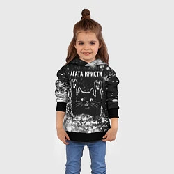 Толстовка-худи детская Агата Кристи Rock Cat FS, цвет: 3D-черный — фото 2