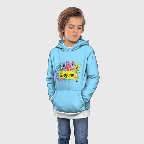 Детская толстовка POPPY PLAYTIME chapter 2 персонажи / 3D-Белый – фото 3