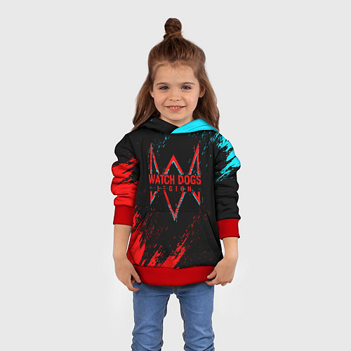 Детская толстовка Watch Dogs 2 watch dogs: legion / 3D-Красный – фото 4