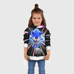 Толстовка-худи детская Speed Sonic, цвет: 3D-белый — фото 2