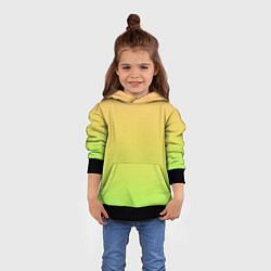 Толстовка-худи детская GRADIEND YELLOW-GREEN, цвет: 3D-черный — фото 2