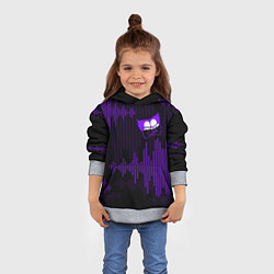 Толстовка-худи детская PurpleMini Huggy WuggyPoppy Playtime, цвет: 3D-меланж — фото 2