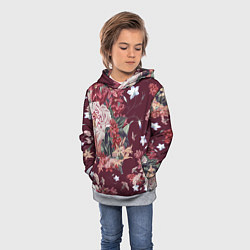 Толстовка-худи детская Цветы Прекрасный Букет, цвет: 3D-меланж — фото 2