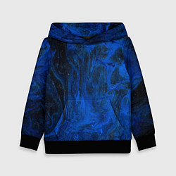 Толстовка-худи детская Синий абстрактный дым, цвет: 3D-черный