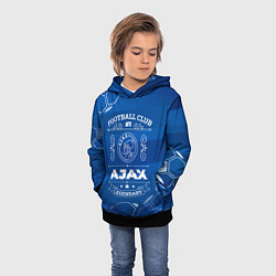 Толстовка-худи детская Ajax Football Club Number 1, цвет: 3D-черный — фото 2