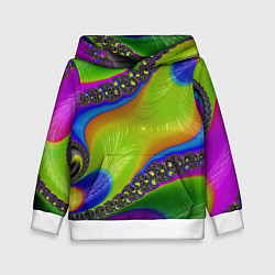 Детская толстовка Кислотный фрактал Абстракция