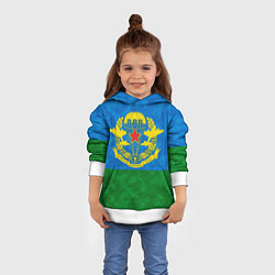 Толстовка-худи детская НИКТО КРОМЕ НАС ВДВ, цвет: 3D-белый — фото 2