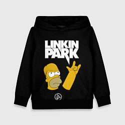 Толстовка-худи детская LINKIN PARK ГОМЕР СИМПСОН, SIMPSONS, цвет: 3D-черный