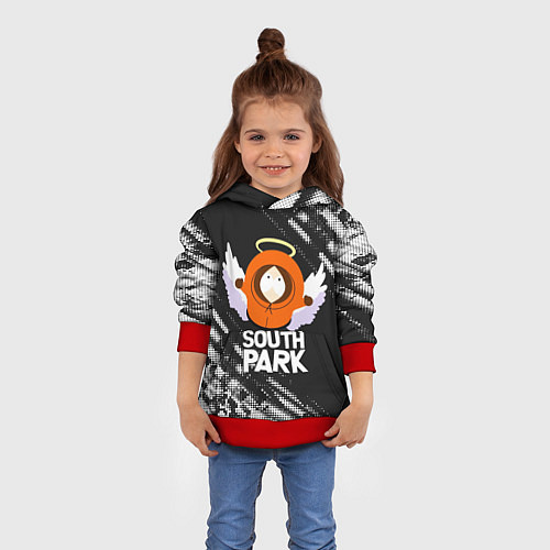 Детская толстовка Южный парк - Кенни Kenny ангел / 3D-Красный – фото 4