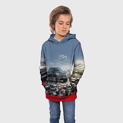 Толстовка-худи детская Toyota Land Cruiser 200 V8, цвет: 3D-красный — фото 2