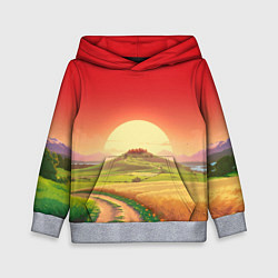 Толстовка-худи детская Дорога к солнцу, цвет: 3D-меланж