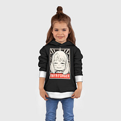 Толстовка-худи детская Аня Форджер Семья Шпиона, цвет: 3D-белый — фото 2