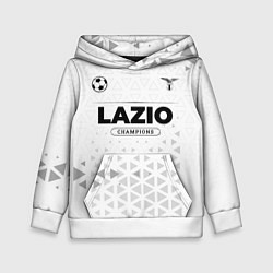 Толстовка-худи детская Lazio Champions Униформа, цвет: 3D-белый