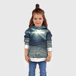 Толстовка-худи детская Трещины на земле пустыня, цвет: 3D-белый — фото 2