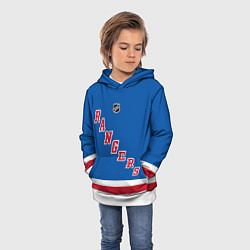 Толстовка-худи детская Артемий Панарин Rangers, цвет: 3D-белый — фото 2