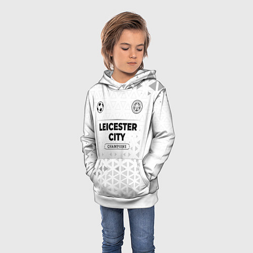 Детская толстовка Leicester City Champions Униформа / 3D-Белый – фото 3