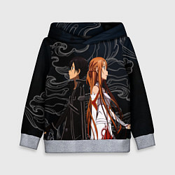 Толстовка-худи детская Кирито и Асуна - Sword Art Online, цвет: 3D-меланж
