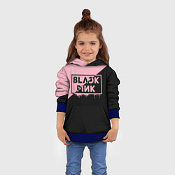 Толстовка-худи детская BLACKPINK BIG LOGO, цвет: 3D-синий — фото 2