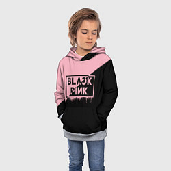 Толстовка-худи детская BLACKPINK BIG LOGO, цвет: 3D-меланж — фото 2