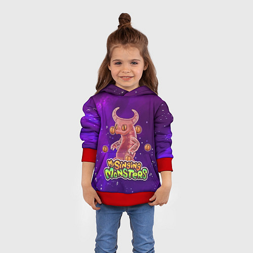 Детская толстовка My singing monsters ЭПИЧЕСКИЙ ВУЖАС / 3D-Красный – фото 4