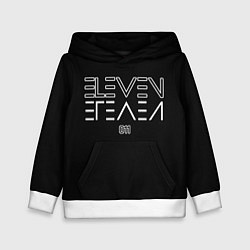 Толстовка-худи детская Eleven Reverse, цвет: 3D-белый