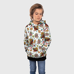 Толстовка-худи детская Мексиканские черепки, цвет: 3D-черный — фото 2