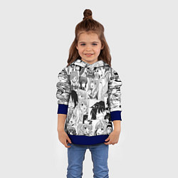Толстовка-худи детская Log Horizon pattern, цвет: 3D-синий — фото 2