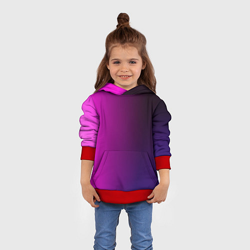 Детская толстовка VIOLET gradient / 3D-Красный – фото 4