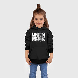 Толстовка-худи детская Linkin Park логотип с фото, цвет: 3D-черный — фото 2