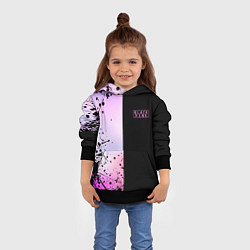 Толстовка-худи детская BLACKPINK HALF COLORS, цвет: 3D-черный — фото 2