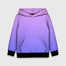 Толстовка-худи детская PINK-PURPLE GRADIENT ГРАДИЕНТ РОЗОВО-ФИОЛЕТОВЫЙ, цвет: 3D-черный