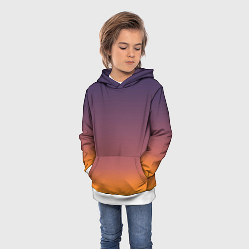 Детская толстовка Sunset Gradient / 3D-Белый – фото 3