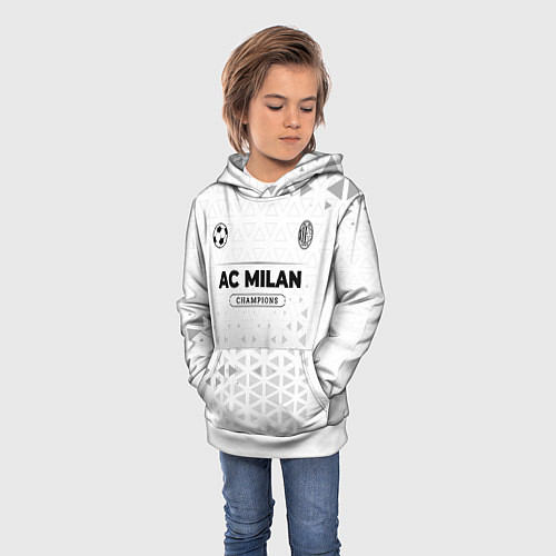 Детская толстовка AC Milan Champions Униформа / 3D-Белый – фото 3