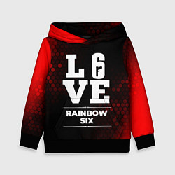 Толстовка-худи детская Rainbow Six Love Классика, цвет: 3D-черный