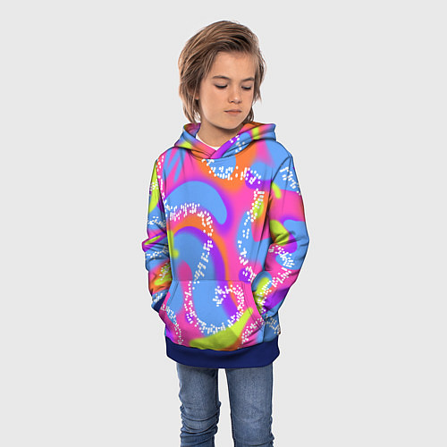 Детская толстовка Барби и Кен паттерн костюм / 3D-Синий – фото 3