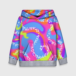 Толстовка-худи детская Барби и Кен паттерн костюм, цвет: 3D-меланж