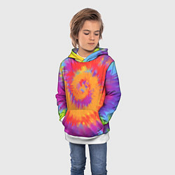 Толстовка-худи детская Тай дай в радуге, цвет: 3D-белый — фото 2