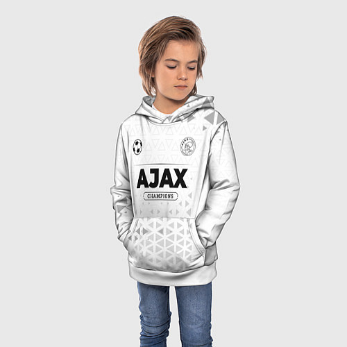 Детская толстовка Ajax Champions Униформа / 3D-Белый – фото 3