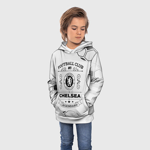 Детская толстовка Chelsea Football Club Number 1 Legendary / 3D-Белый – фото 3