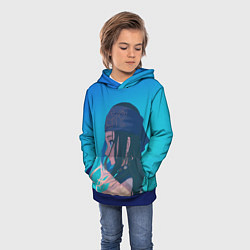 Толстовка-худи детская Красотка Аспира Golden Kamuy, цвет: 3D-синий — фото 2
