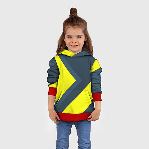 Детская толстовка Геометрическая Стрелка / 3D-Красный – фото 4